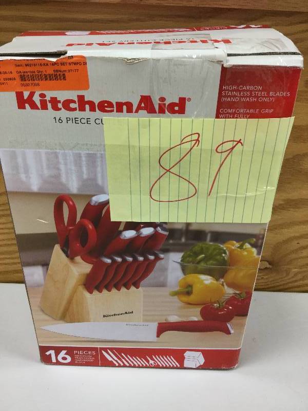lot 89 image: Kitchen Aid 16 Pc Cutlery Set