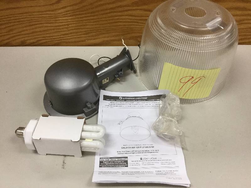 lot 99 image: Lithonia Lightning 65 Watt Flourrescent Security Light