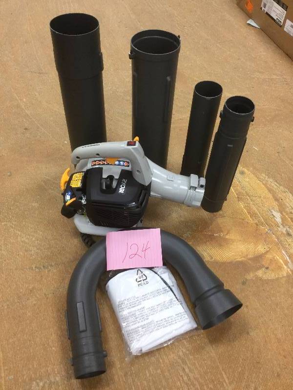 lot 124 image: Ryobi 2 Cycle Gas Blower Vac never used