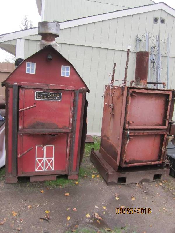 lot 49 image: 2 wood stoves for scrap or repair, ...