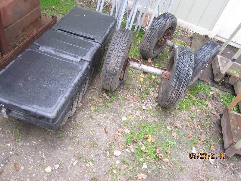 lot 50 image: 2 sets of wheels, great for rolling...