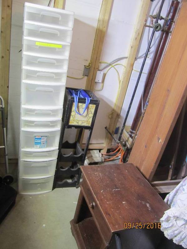 lot 65 image: Tower of plastic storage drawers, p...