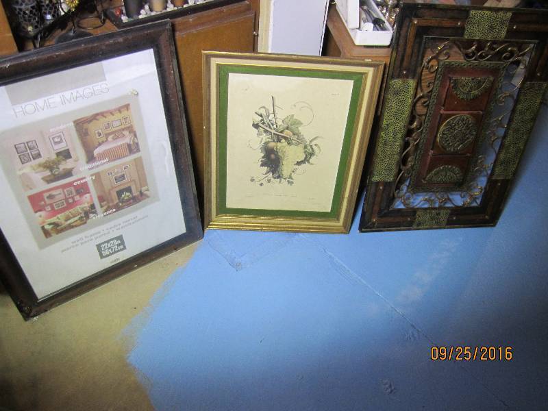 lot 70 image: 2 framed decorative art pieces and ...