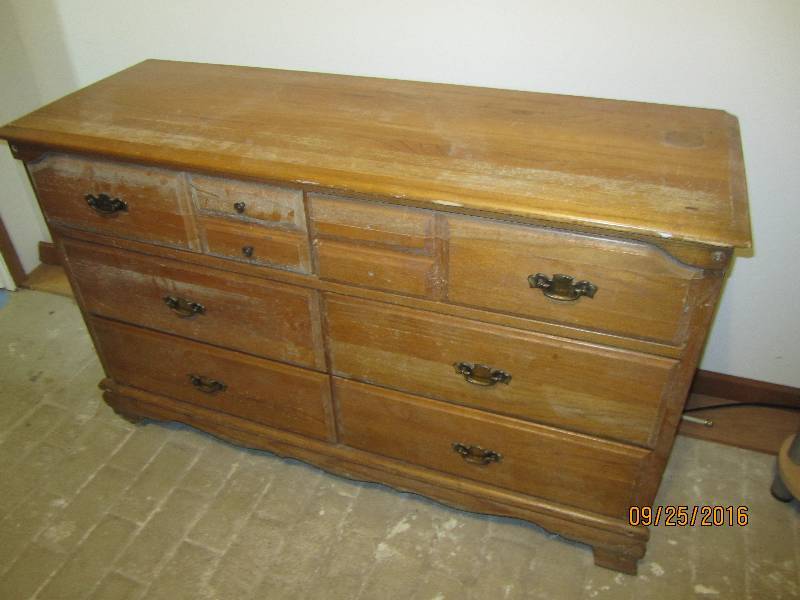 lot 85 image: Wood dresser, 50 x 17  31 tall...