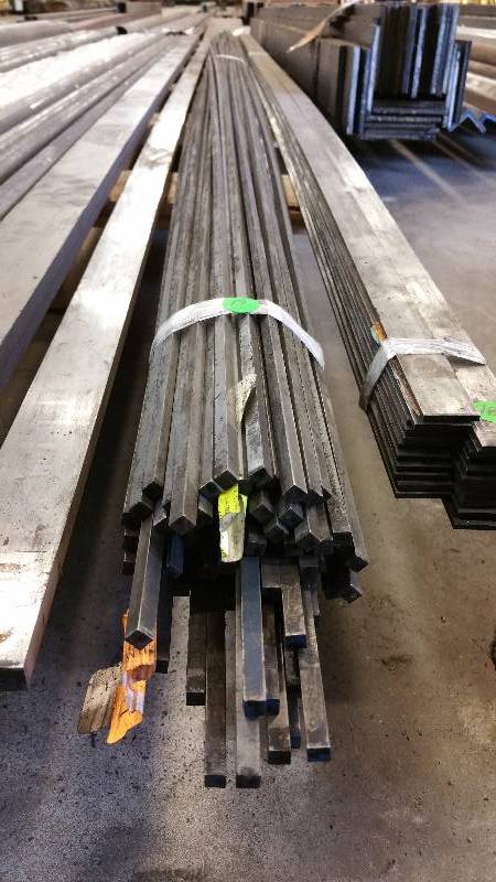 12 Large Bundle of Square Steel Rods