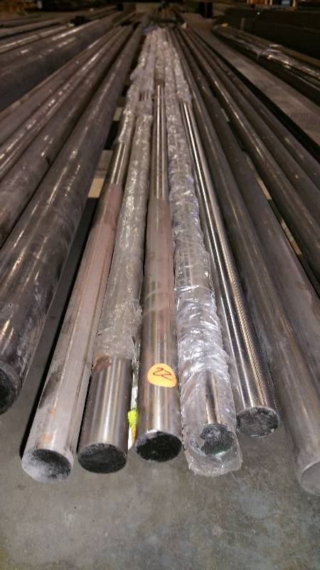 (5) 12 Ground  Polished Steel Round Bars
