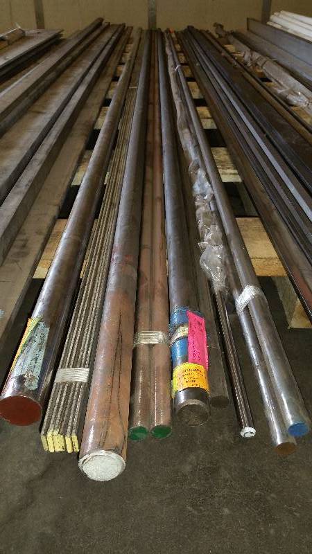 Large Group of 12 Stainless and Regular Steel Round & Flat Bars