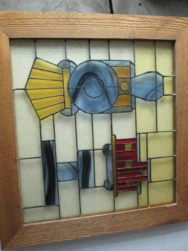 lot 7 image: Stained Glass By Old West by AJ Engine & Caboose