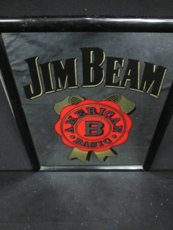 lot 32 image: Jim Beam Bar Mirror
