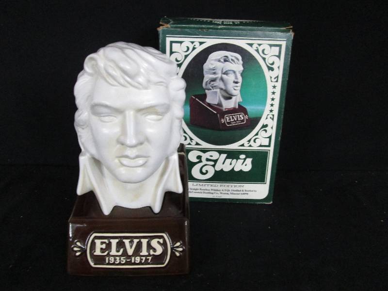 lot 54 image: McCormick Elvis Head Bust  Decanter