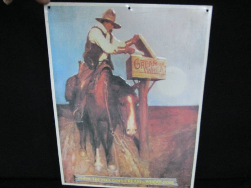 lot 81 image: Collectable Embossed Tin Sign Cream of Wheat