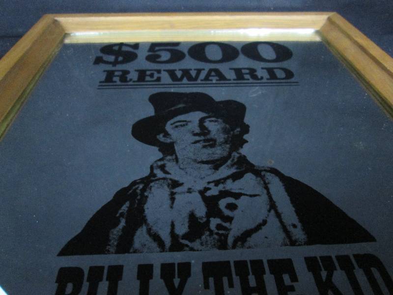 lot 89 image: Billy The Kid Wanted Mirror