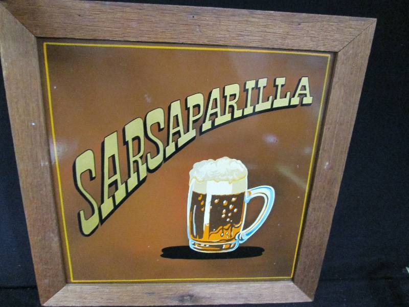 lot 90 image: Hand Painted Sarsaparilla Sign