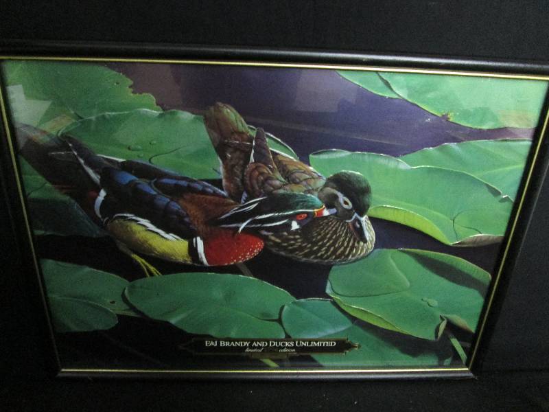 lot 94 image: E&J Brandy & Ducks Unlimited Advertising sign