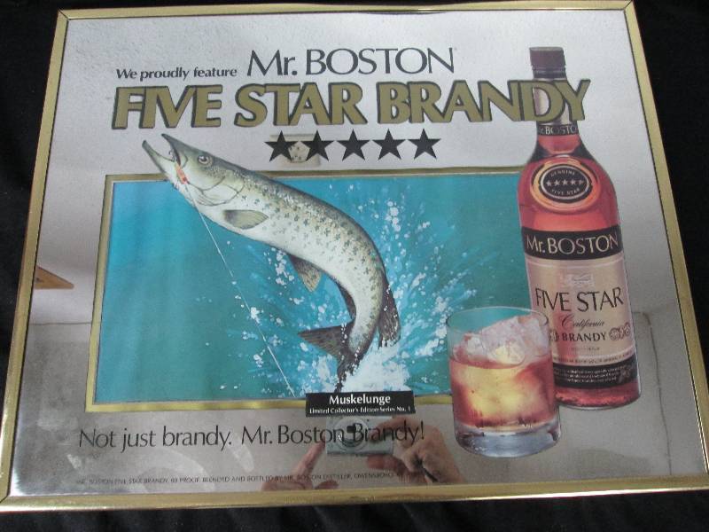 lot 95 image: Mr. Bostons Five Star Brandy Musky Mirror