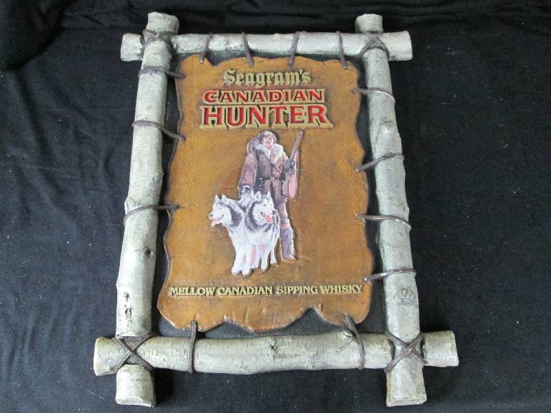 lot 108 image: Seagrams Canadian Hunter Bar Sign