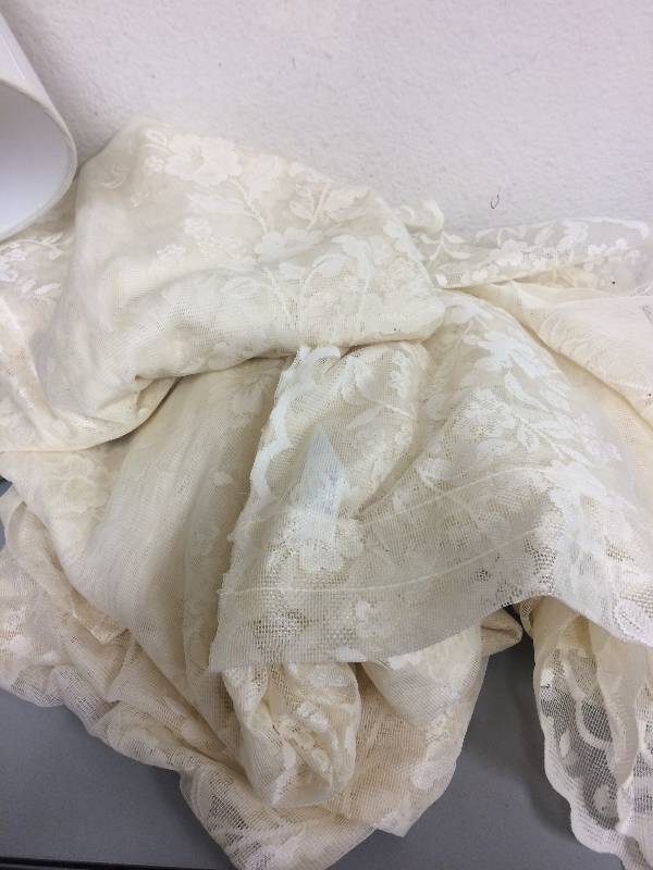 lot 12 image: Curtains and Lamp