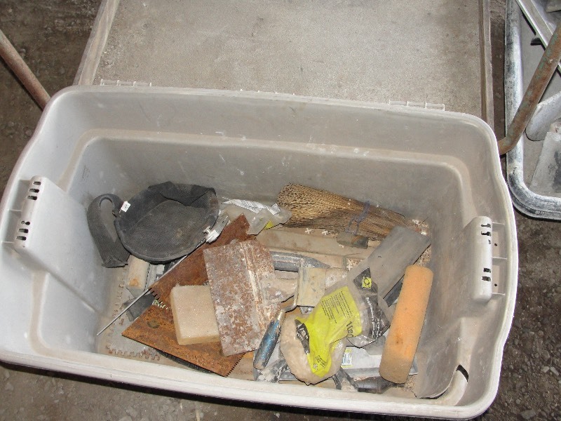 Cart with Cement Tools