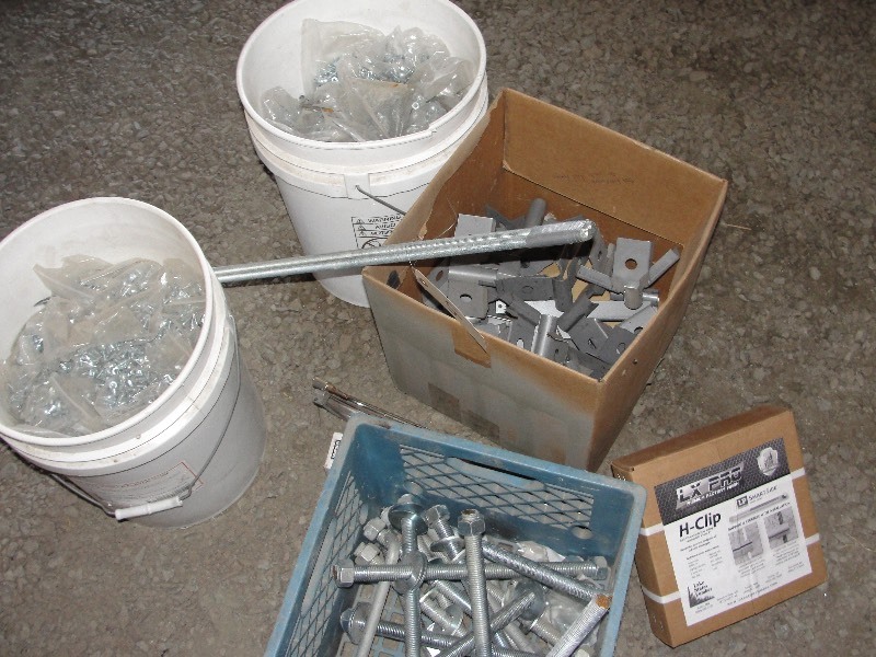 Hack Saws, misc. small bolts, H- Clips, Redi - Rod