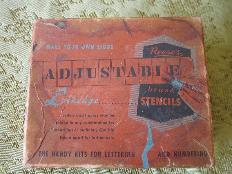 lot 16 image: Vintage Brass Stencils...