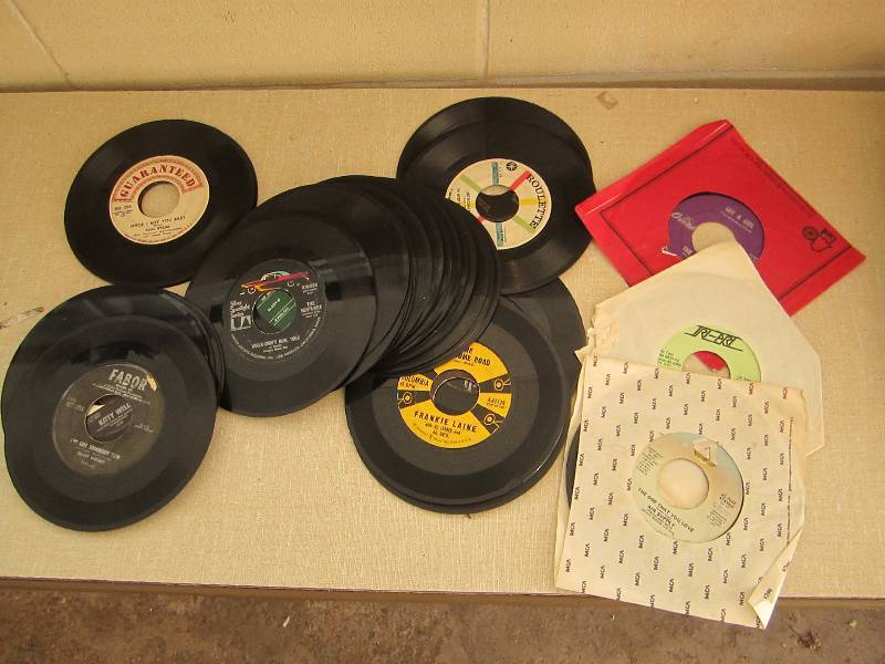 lot 85 image: Thirty 45 records, all genres...