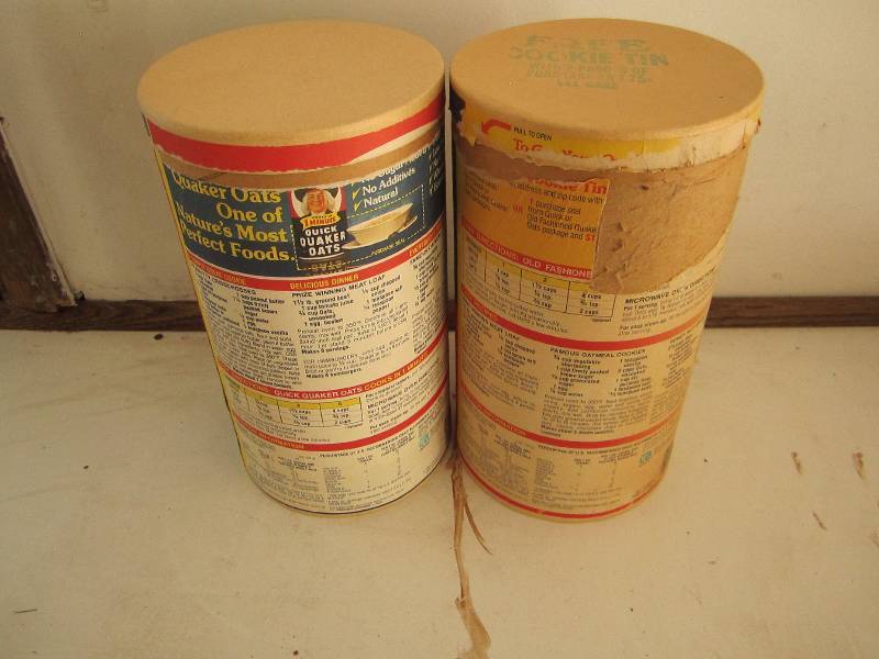 Large Vintage Cardboard Quaker Old Fashioned Oats Container/collectible  Oatmeal Cardboard Container 