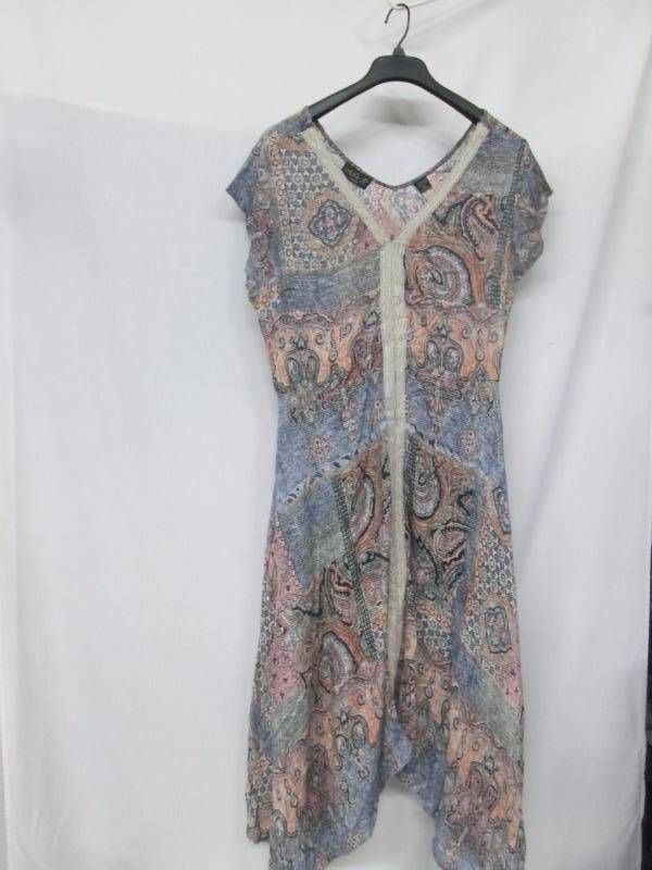 Lola P Womens Plus Hankie Hem Dress