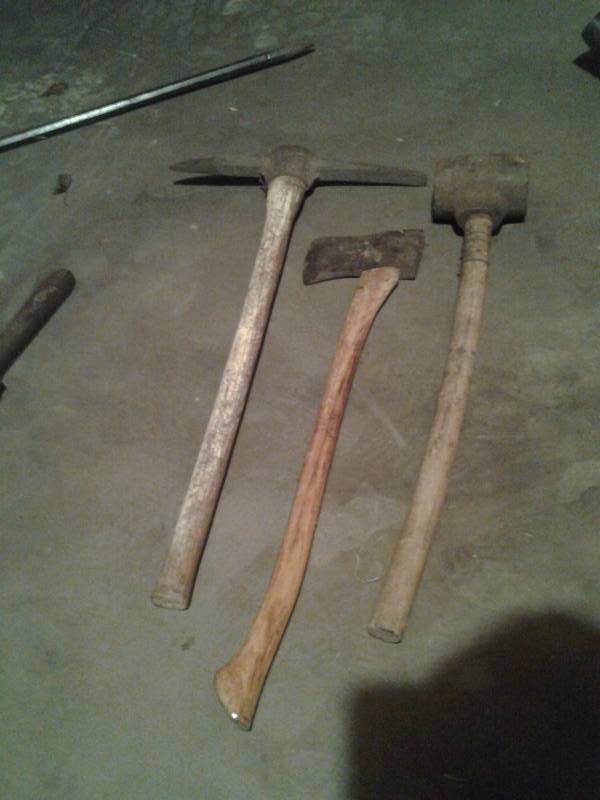 lot 35 image: Pick Axe, Axe, Maul
