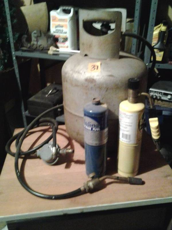 lot 37 image: Propane Tank, Regulators, Torches
