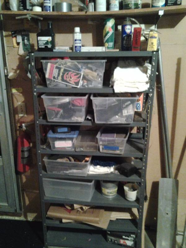 lot 71 image: Metal Shelf Unit & Contents - Including Shelf Above