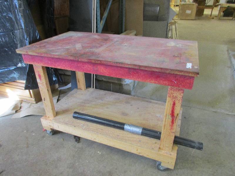 Shop cart on casters