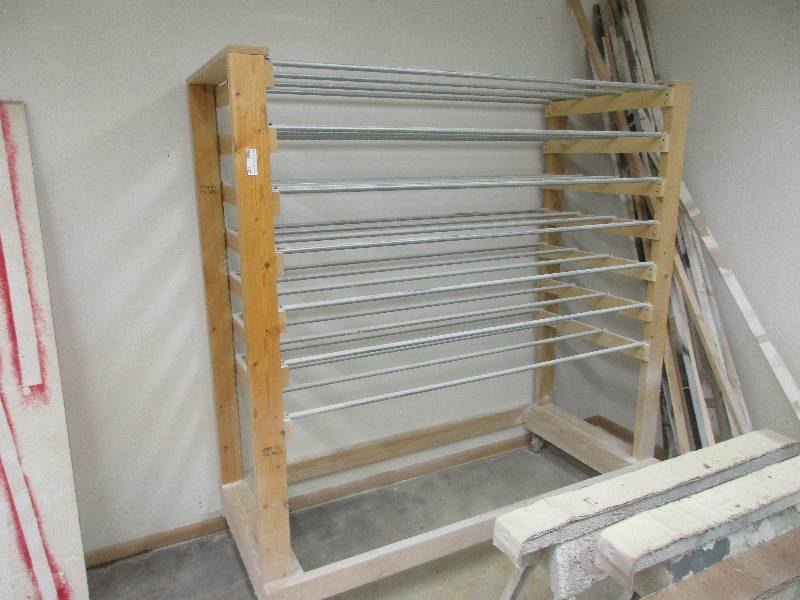 Material painting rack