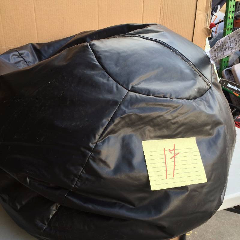lot 17 image: Tween Leather Look Bean Bag
