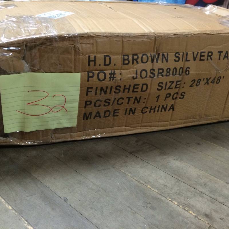 lot 32 image: Brown Silver Tarp Heavy Duty Tarp 28x48 New