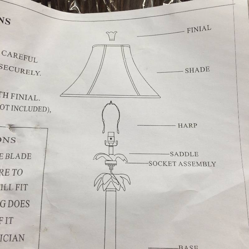 lot 34 image: Stylecraft Transitional Verdi Palm Tree Table Lamp PT2957 DS New stock photo used to display item