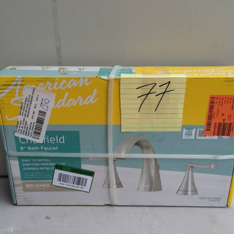 lot 77 image: American Standard 8 Bath Chatfield Bath  Faucet New Sealed Box