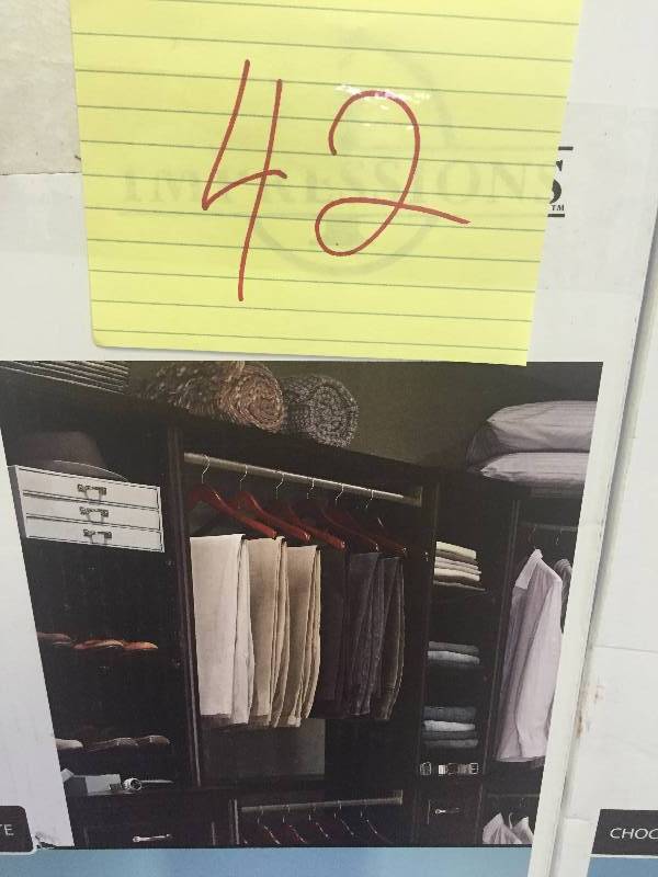lot 42 image: Lot of 2 Closetmaid top shelf units never used