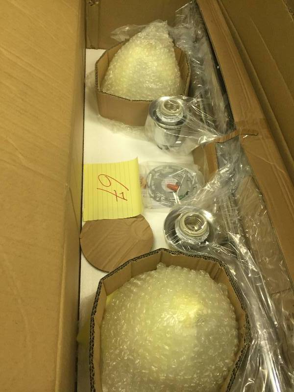 lot 67 image: Progress Lighting P3164-15 4-Light Bath Bracket, Polished Chrome New in original box