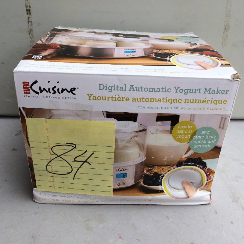 lot 84 image: Cuisine Digital Yogurt Maker in like new condition