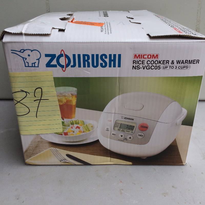 lot 87 image: Zojirushi Micom Rice Maker NS-VGC05 Open Box Never used
