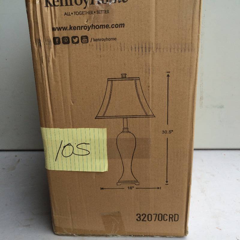 lot 105 image: Kenroy Onoko Table Lamp Never used