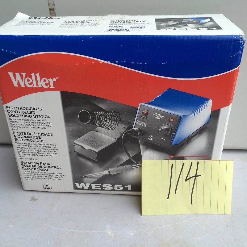 lot 114 image: Weller Electronically Controlled soldering Station in original Package never used stock and actual photos used to display item