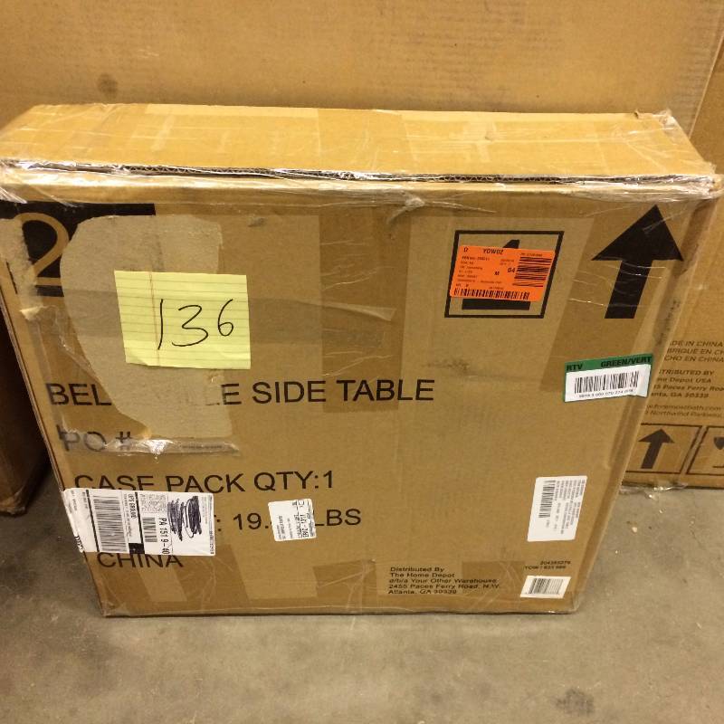 lot 136 image: Belleville Side Table FTS80584  Never used in original Box
