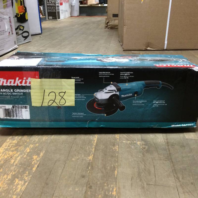 lot 128 image: Makita 7 Angle Grinder GA7021 Never used in original Box  actual and stock photos used to display item