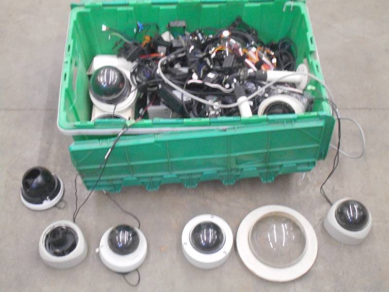 lot 28 image: Tote Of Assorted Security System E...