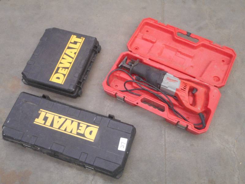 lot 37 image: Lot Of (2) DeWalt Tool Cases (Empty...