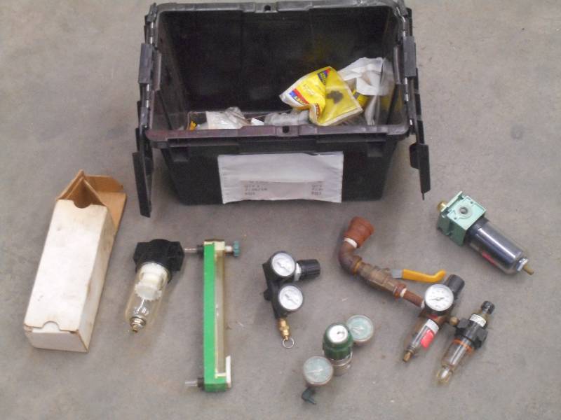 lot 41 image: Tote Of Assorted Gauges & Filters, ...