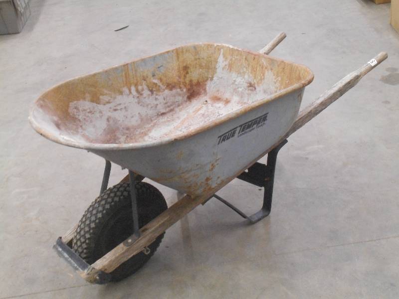 lot 82 image: True Temper Wheel Barrel, Well Used...