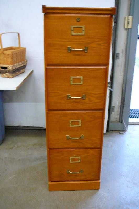 wooden file cabinet
