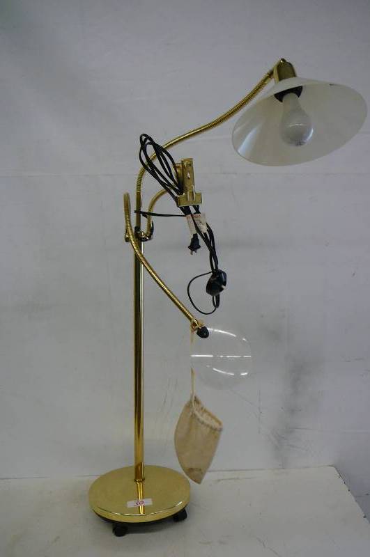 floor lamp with magnifying glass